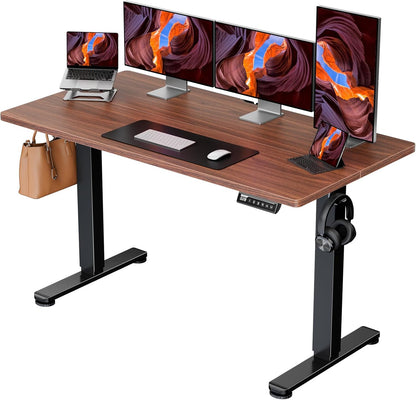 Height Adjustable Electric Standing Desk, 48 X 24 Inches Sit Stand up Desk, Memory Computer Home Office Desk (Black)