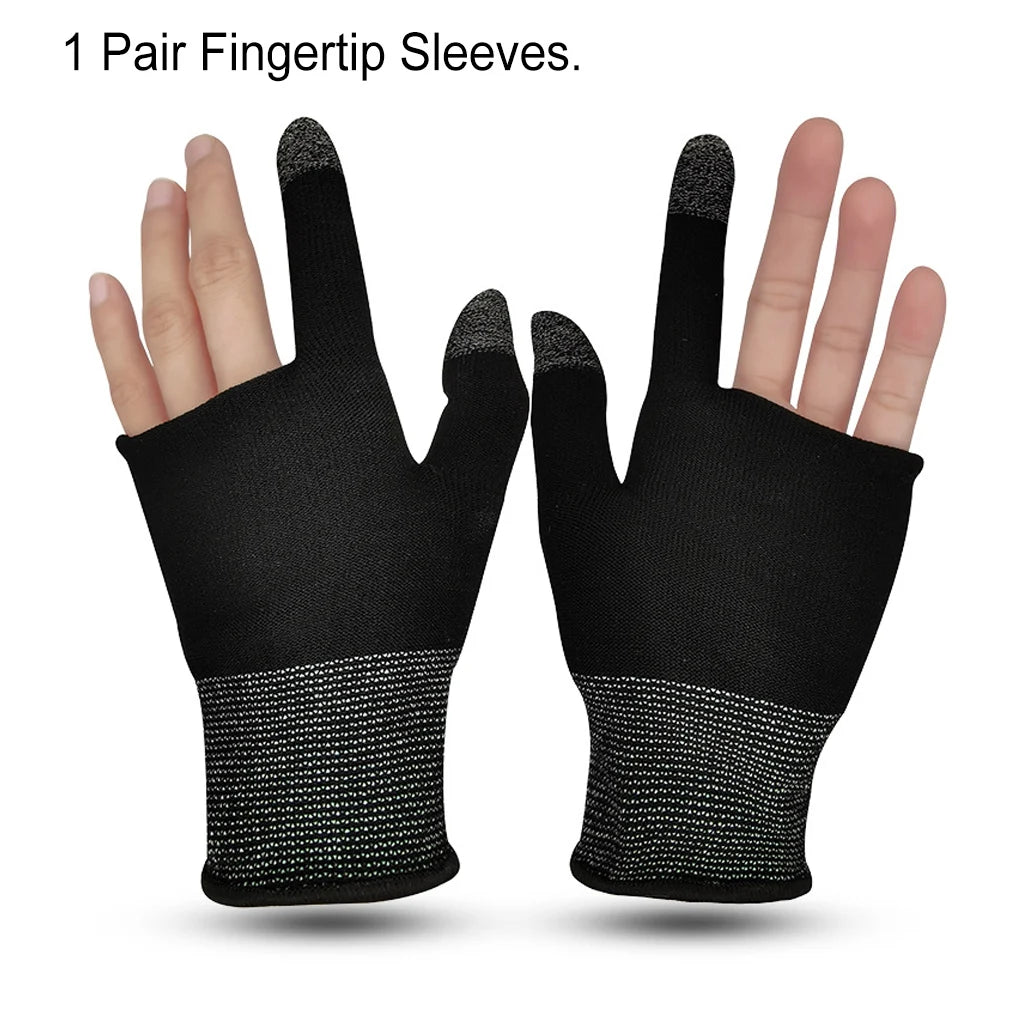 2Pcs Finger Thumb Sleeve Gloves for Gamer Non-Scratch Portable Mobile Gaming Gloves Gaming Accessories Comfortable Sweat Proof