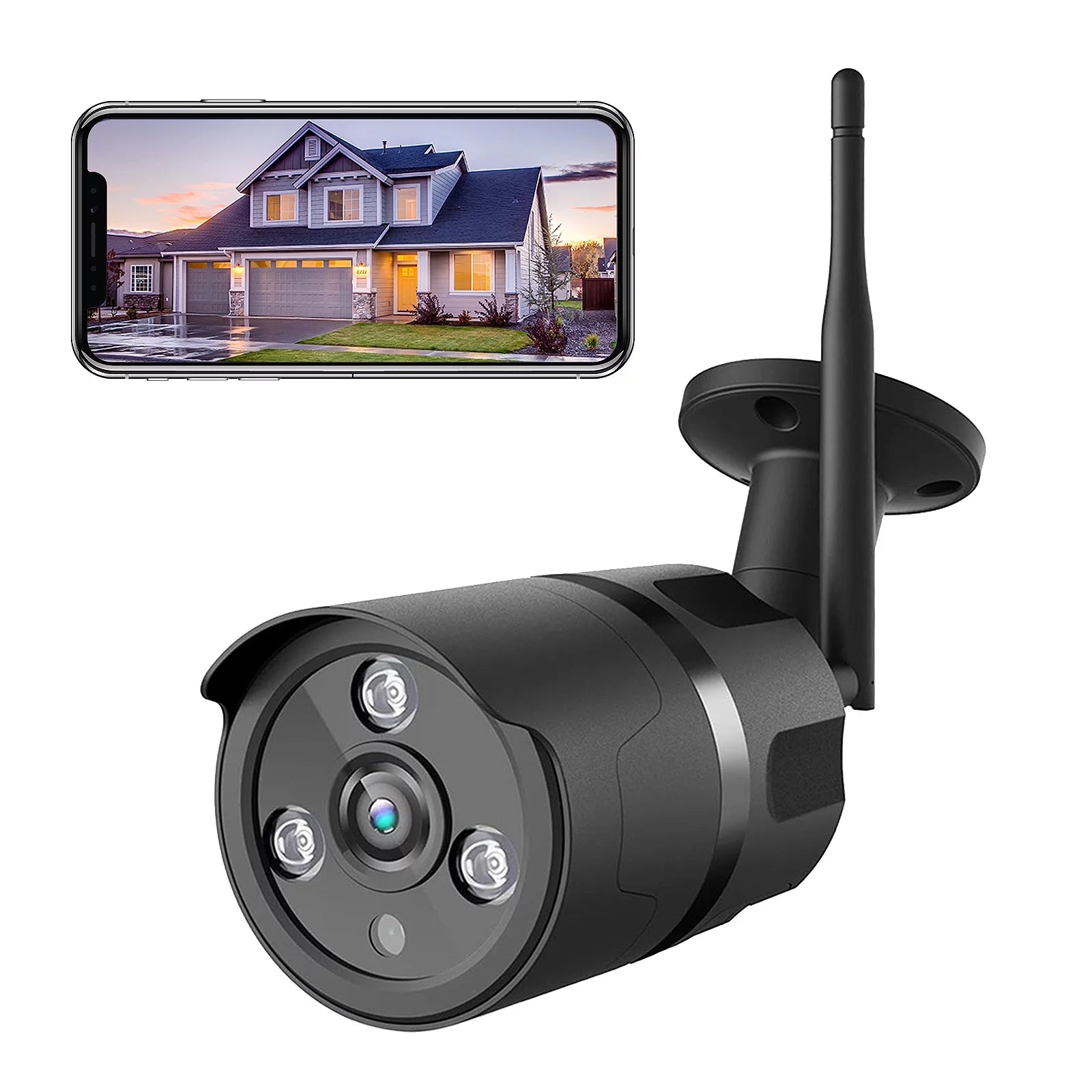 Outdoor Security Camera, 1080P Wireless Wi-Fi Security Camera System Surveillance Camera Night Vision (2.4Ghz Wi-Fi Only)