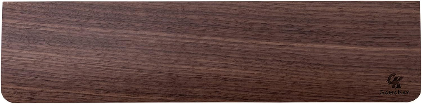 Wooden Wrist Rest Pad, 17.32'' Compact Ergonomic Walnut Wood Hand Wrist Rest for 104 Keys Mechanical Keyboard, Non-Slip Palm Pad for Comfortable Typing and Playing (For 100%)