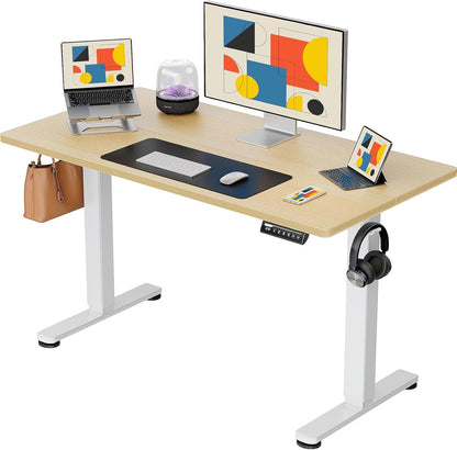 Height Adjustable Electric Standing Desk, 48 X 24 Inches Sit Stand up Desk, Memory Computer Home Office Desk (Black)