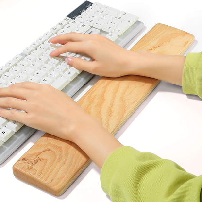 Wooden Keyboard Wrist Rest, Keyboard Wooden Palm Rest, Keyboard Wrist Rest Pad, Solid Wood Mouse Pad Wrist Guard, Wenge Wood Wrist Rest, Wrist Pad for Keyboard, (Wenge, 14.2In)