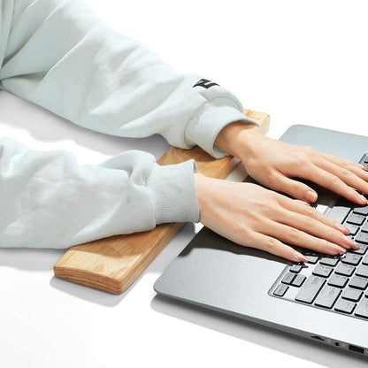 Wooden Keyboard Wrist Rest, Keyboard Wooden Palm Rest, Keyboard Wrist Rest Pad, Solid Wood Mouse Pad Wrist Guard, Wenge Wood Wrist Rest, Wrist Pad for Keyboard, (Wenge, 14.2In)