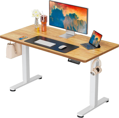 Height Adjustable Electric Standing Desk, 48 X 24 Inches Sit Stand up Desk, Memory Computer Home Office Desk (Black)