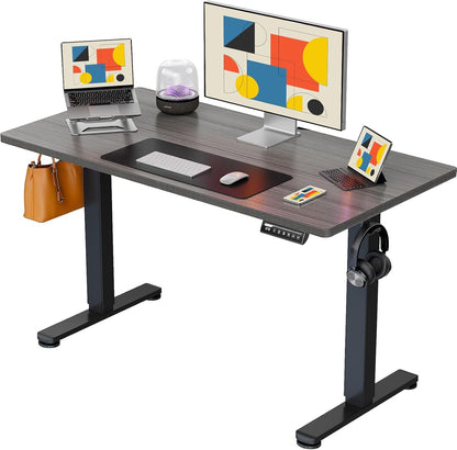 Height Adjustable Electric Standing Desk, 48 X 24 Inches Sit Stand up Desk, Memory Computer Home Office Desk (Black)