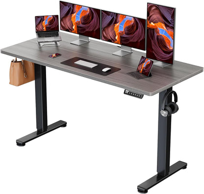 Height Adjustable Electric Standing Desk, 48 X 24 Inches Sit Stand up Desk, Memory Computer Home Office Desk (Black)