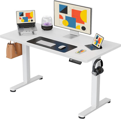 Height Adjustable Electric Standing Desk, 48 X 24 Inches Sit Stand up Desk, Memory Computer Home Office Desk (Black)