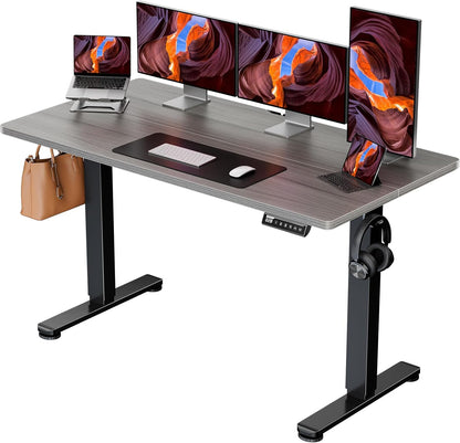 Height Adjustable Electric Standing Desk, 48 X 24 Inches Sit Stand up Desk, Memory Computer Home Office Desk (Black)